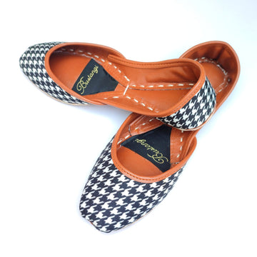 Black Chess Casual Khussa For Women